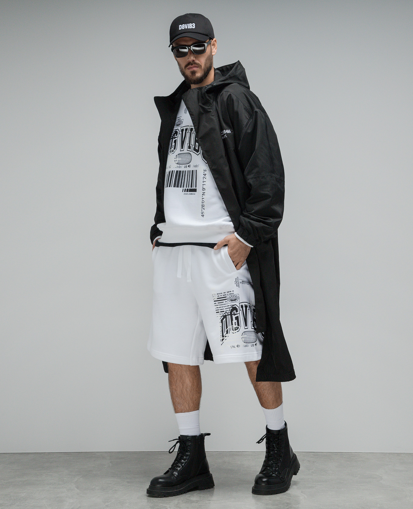 Dolce&Gabbana - White sweatshirt with DGVIB3 print G9AQVTG7K3H
