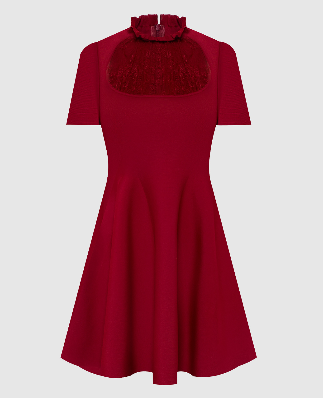 Alexander McQueen - Red dress with lace 848829Q1BE6 - shop with