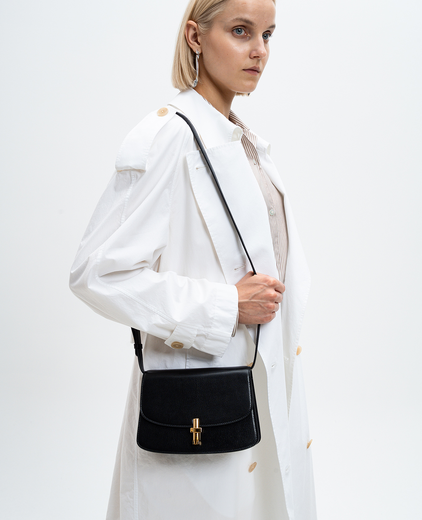 The Row - Black leather cross-body bag Sofia 8.75 W1504L39 - shop